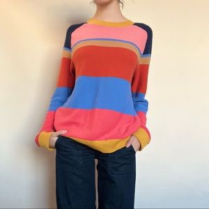 {SOLD} Color block Striped Sweater